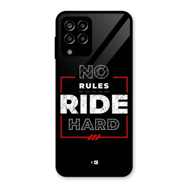 Rules Ride Hard Glass Back Case for Galaxy M33