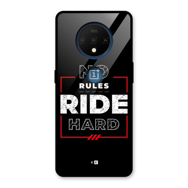 Rules Ride Hard Glass Back Case for OnePlus 7T