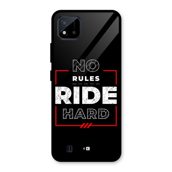 Rules Ride Hard Glass Back Case for Realme C11 2021