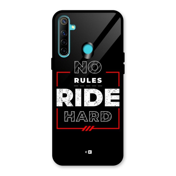 Rules Ride Hard Glass Back Case for Realme Narzo 10