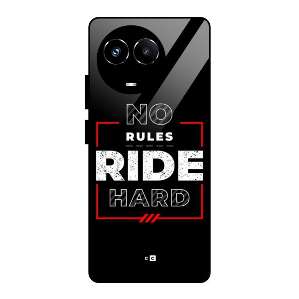 Rules Ride Hard Glass Back Case for Realme Narzo 60X