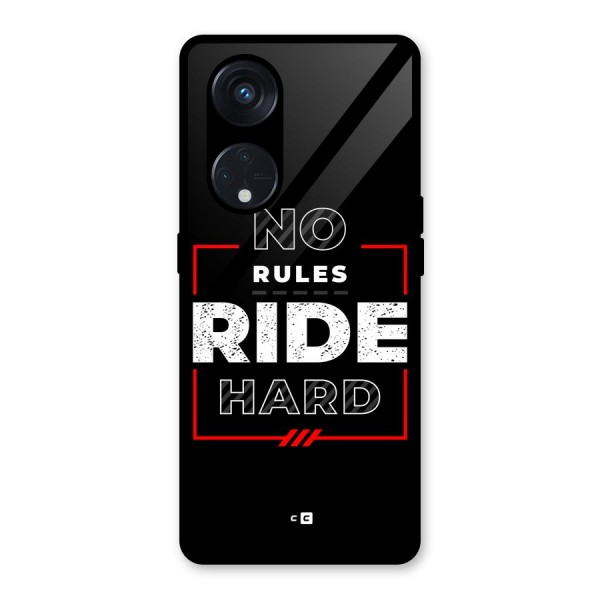 Rules Ride Hard Glass Back Case for Reno8 T 5G