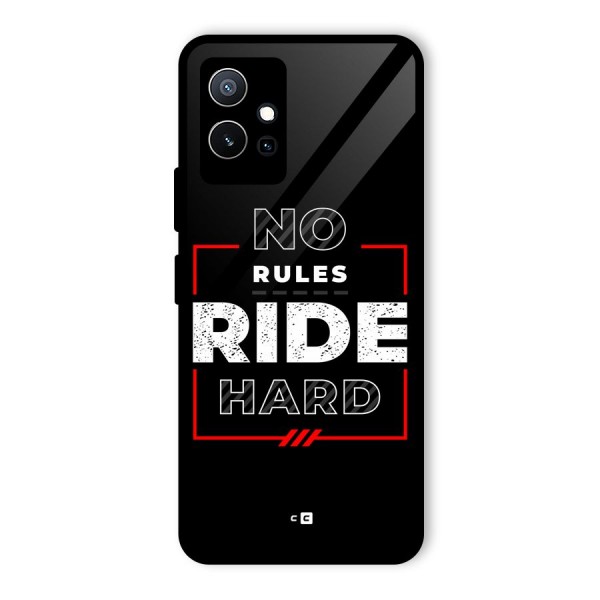 Rules Ride Hard Glass Back Case for Vivo T1 5G