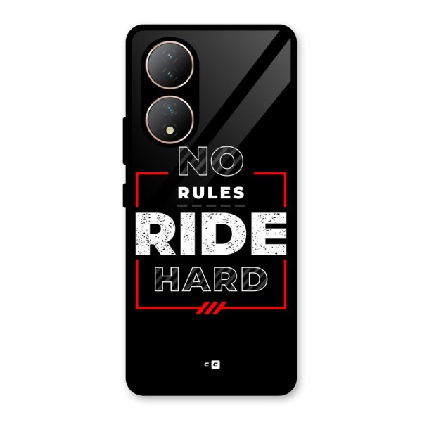 Rules Ride Hard Glass Back Case for Vivo T2