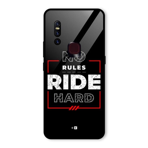 Rules Ride Hard Glass Back Case for Vivo V15