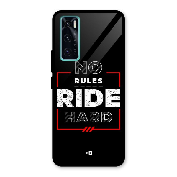 Rules Ride Hard Glass Back Case for Vivo V20 SE