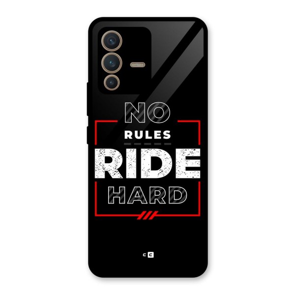 Rules Ride Hard Glass Back Case for Vivo V23 5G