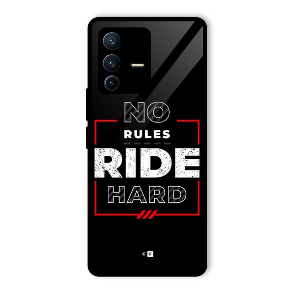 Rules Ride Hard Glass Back Case for Vivo V23 Pro