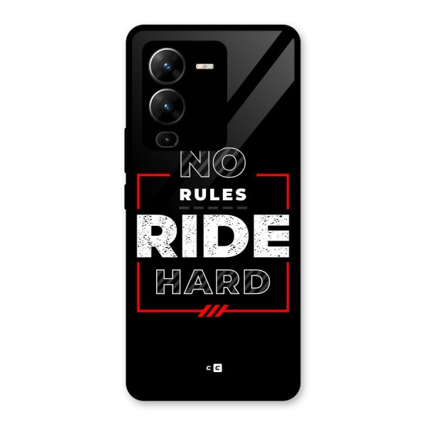 Rules Ride Hard Glass Back Case for Vivo V25 Pro