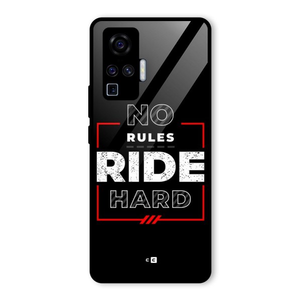 Rules Ride Hard Glass Back Case for Vivo X50 Pro