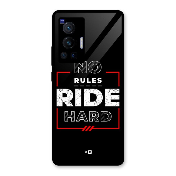 Rules Ride Hard Glass Back Case for Vivo X70 Pro