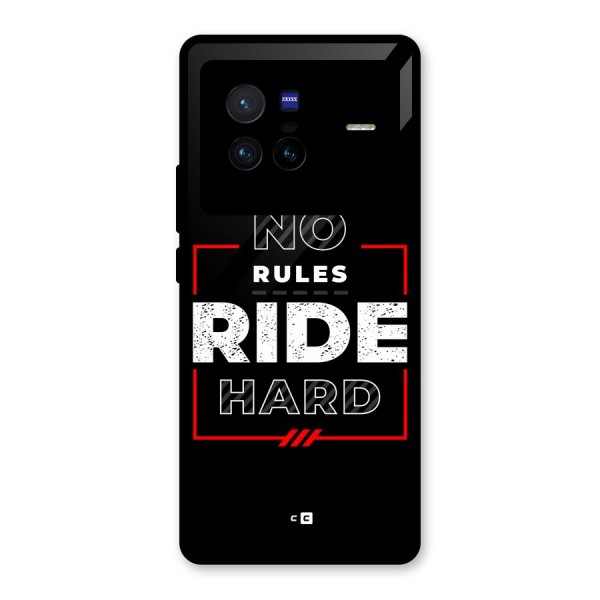 Rules Ride Hard Glass Back Case for Vivo X80