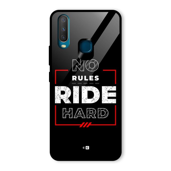 Rules Ride Hard Glass Back Case for Vivo Y15