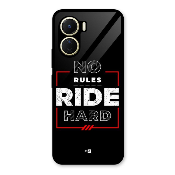 Rules Ride Hard Glass Back Case for Vivo Y16