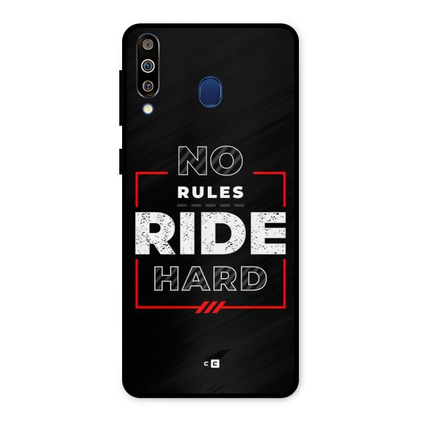 Rules Ride Hard Metal Back Case for Galaxy M30