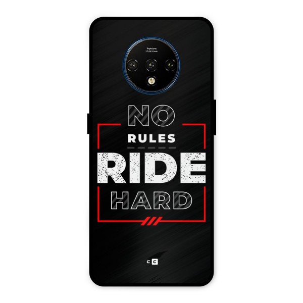 Rules Ride Hard Metal Back Case for OnePlus 7T