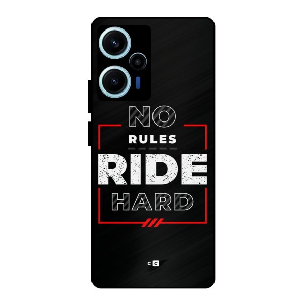 Rules Ride Hard Metal Back Case for Poco F5