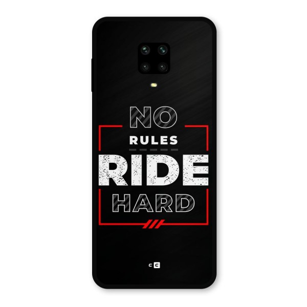 Rules Ride Hard Metal Back Case for Poco M2