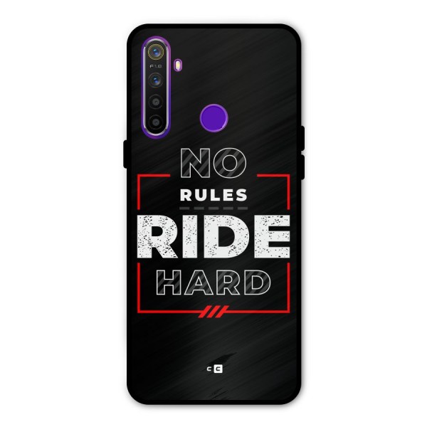 Rules Ride Hard Metal Back Case for Realme 5i