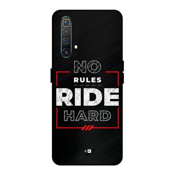 Rules Ride Hard Metal Back Case for Realme X3 SuperZoom