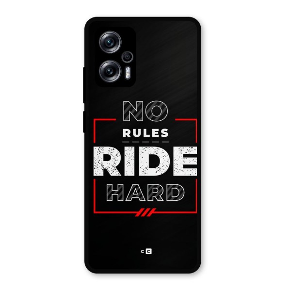 Rules Ride Hard Metal Back Case for Redmi K50i