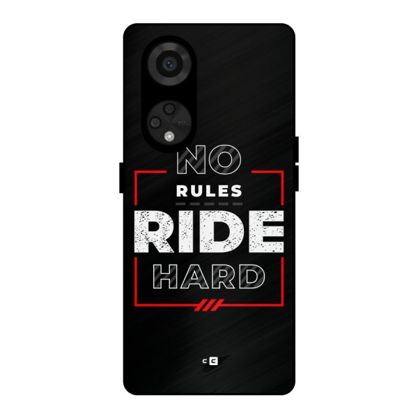 Rules Ride Hard Metal Back Case for Reno8 T 5G