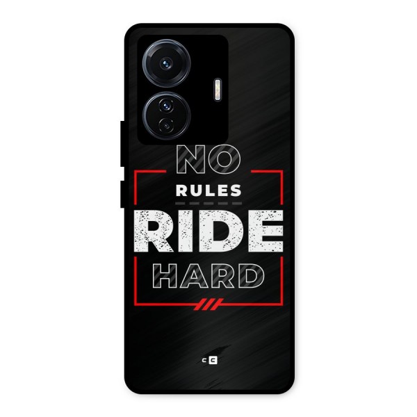 Rules Ride Hard Metal Back Case for Vivo T1 Pro