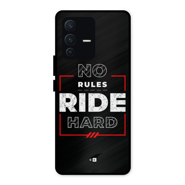 Rules Ride Hard Metal Back Case for Vivo V23 5G