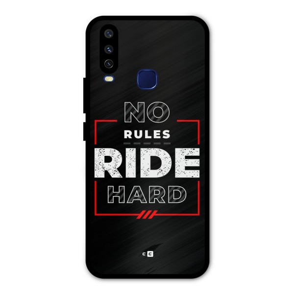 Rules Ride Hard Metal Back Case for Vivo Y12