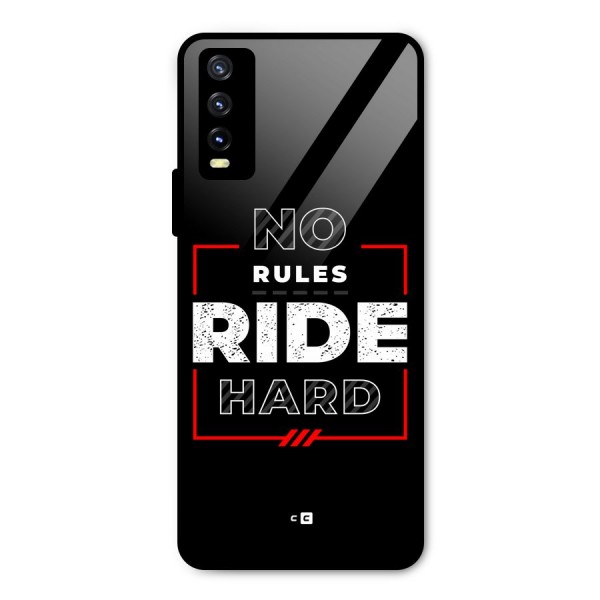 Rules Ride Hard Metal Back Case for Vivo Y20 2021