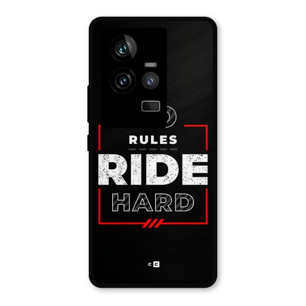 Rules Ride Hard Metal Back Case for iQOO 11 5G