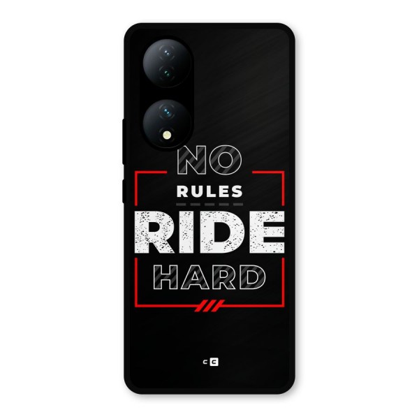 Rules Ride Hard Metal Back Case for iQOO Z7s