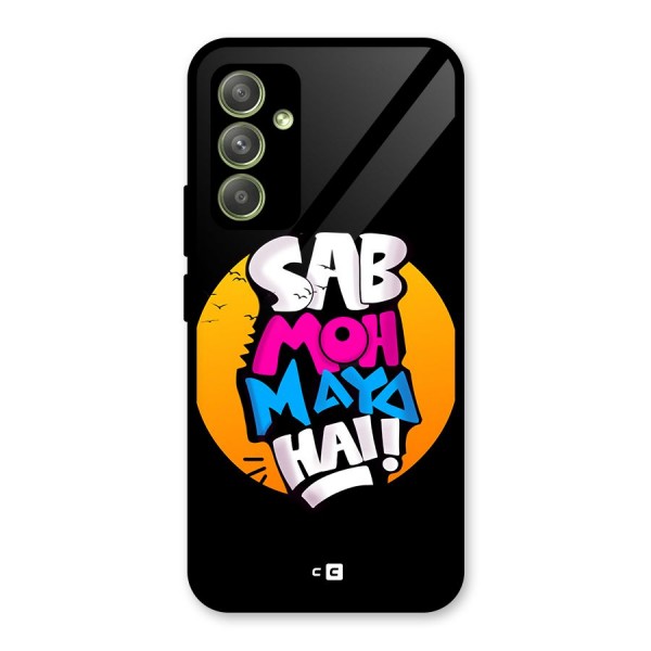 Sab Moh Maya Hai Glass Back Case for Galaxy A54