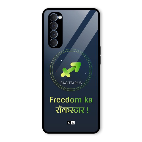 Sagittarius Rockstar Glass Back Case for Oppo Reno4 Pro