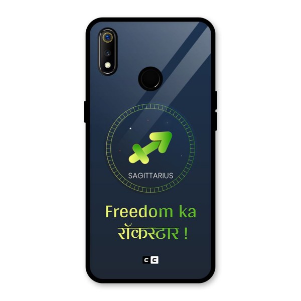 Sagittarius Rockstar Glass Back Case for Realme 3