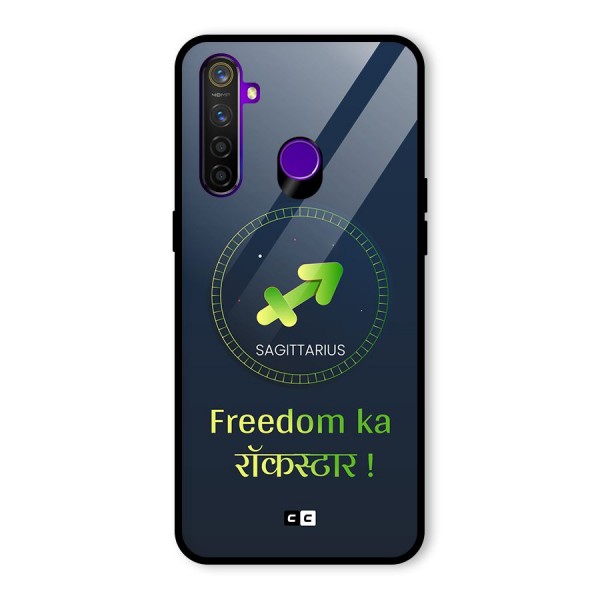 Sagittarius Rockstar Glass Back Case for Realme 5 Pro