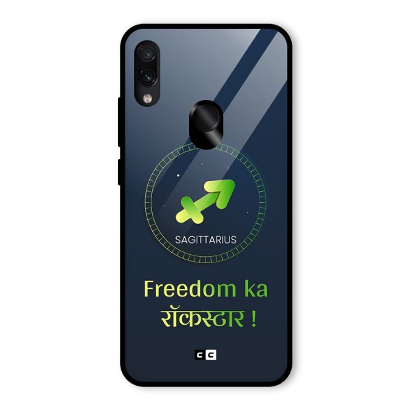 Sagittarius Rockstar Glass Back Case for Redmi Note 7