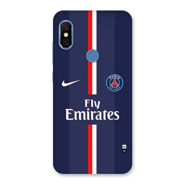 Saint Paris Jersey Back Case for Redmi Note 6 Pro