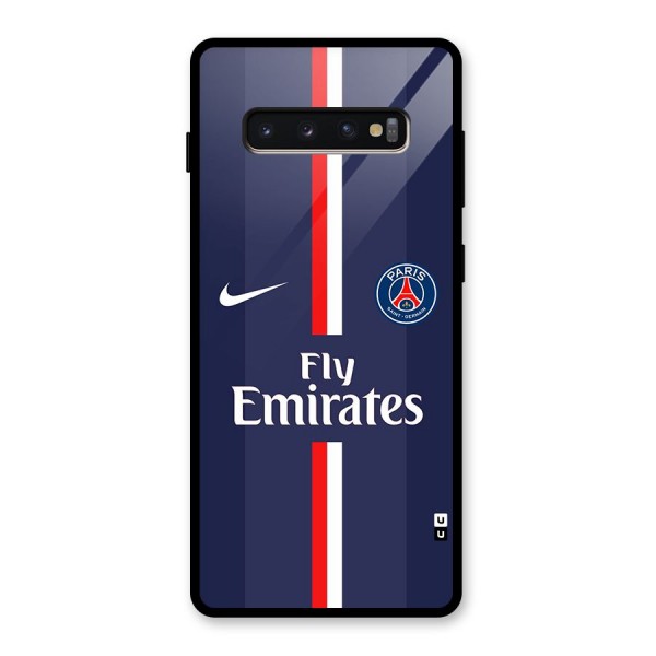 Saint Paris Jersey Glass Back Case for Galaxy S10 Plus