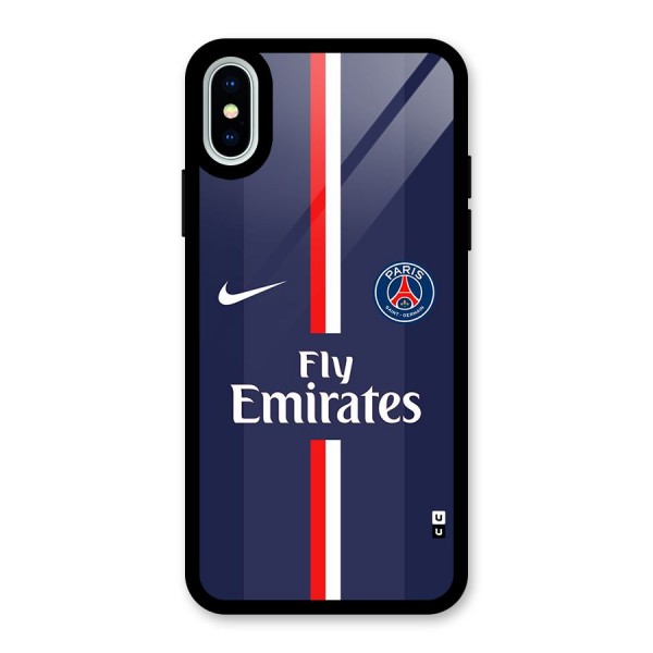 Saint Paris Jersey Glass Back Case for iPhone X