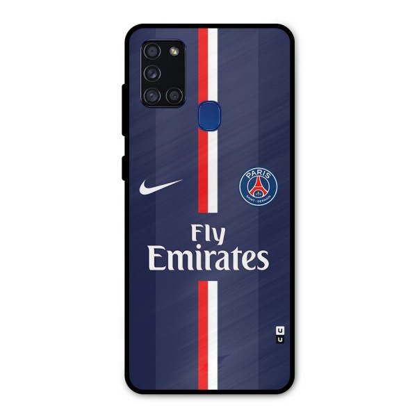 Saint Paris Jersey Metal Back Case for Galaxy A21s