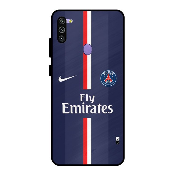 Saint Paris Jersey Metal Back Case for Galaxy M11