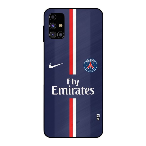 Saint Paris Jersey Metal Back Case for Galaxy M31s