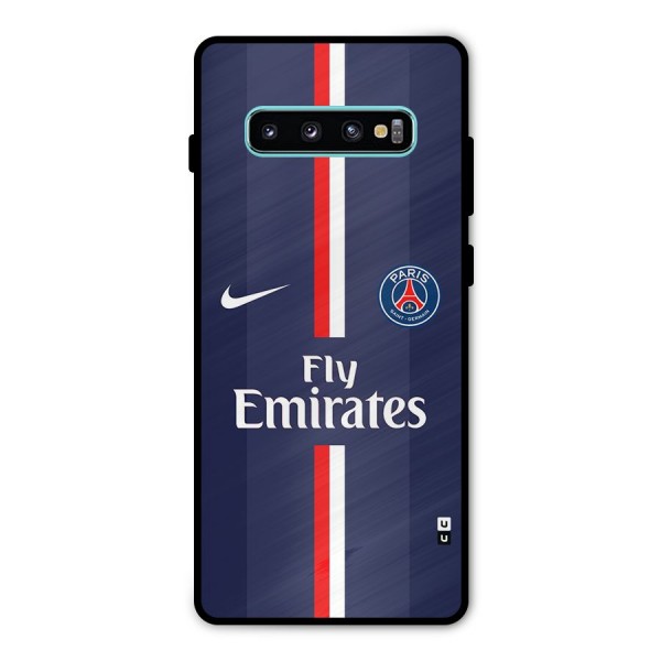 Saint Paris Jersey Metal Back Case for Galaxy S10 Plus