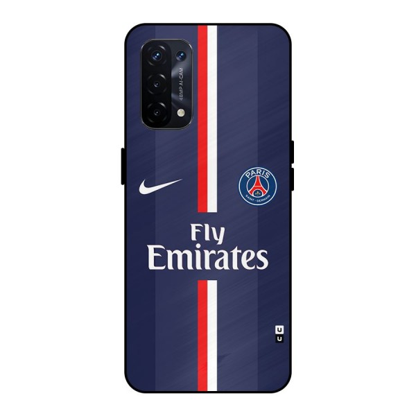 Saint Paris Jersey Metal Back Case for Oppo A74 5G