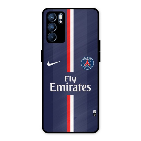 Saint Paris Jersey Metal Back Case for Oppo Reno6 5G