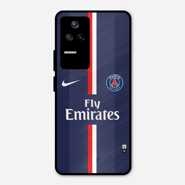 Saint Paris Jersey Metal Back Case for Poco F4 5G