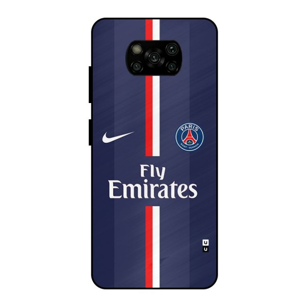 Saint Paris Jersey Metal Back Case for Poco X3