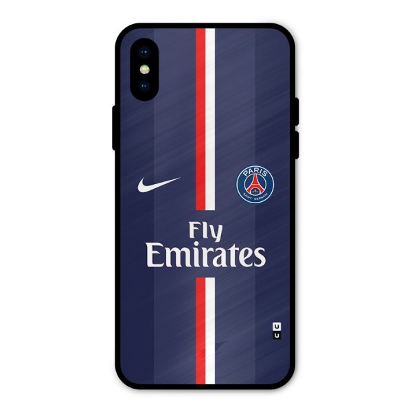 Saint Paris Jersey Metal Back Case for iPhone X