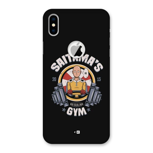 Saitama Gym Back Case for iPhone XS Logo Cut